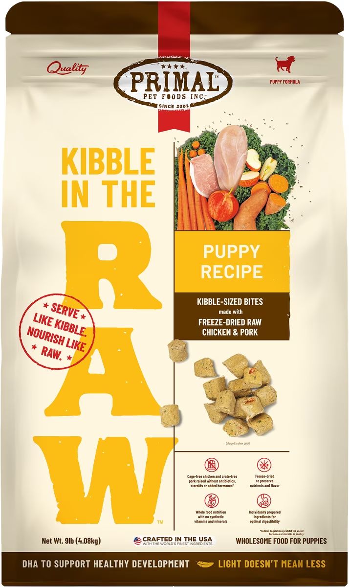 Primal Dog Kibble Topper Raw Freeze Dried Puppy 9 lb
