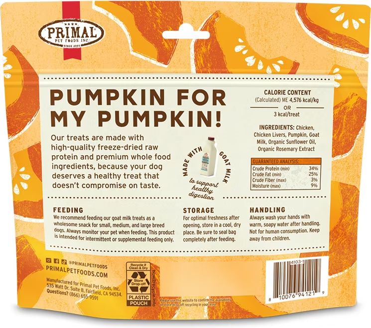 Primal Dog Pumpkin MY Pumpkin Chicken 2 oz