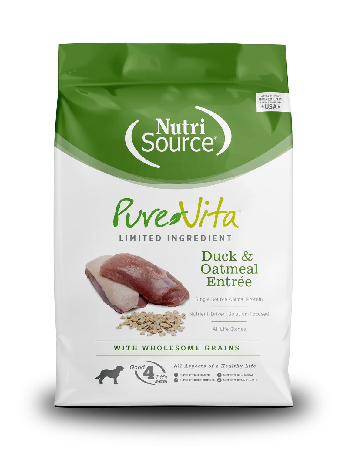 Pure Vita Duck & Oatmeal Dog Food  25 lbs.