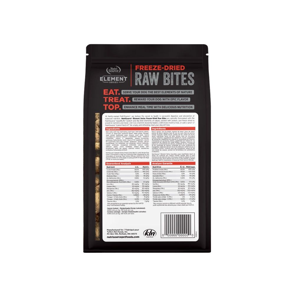 NutriSource Element Freeze Dried Beef & Lamb Dog Freeze Dried Raw Sliders  6 / 20 oz.