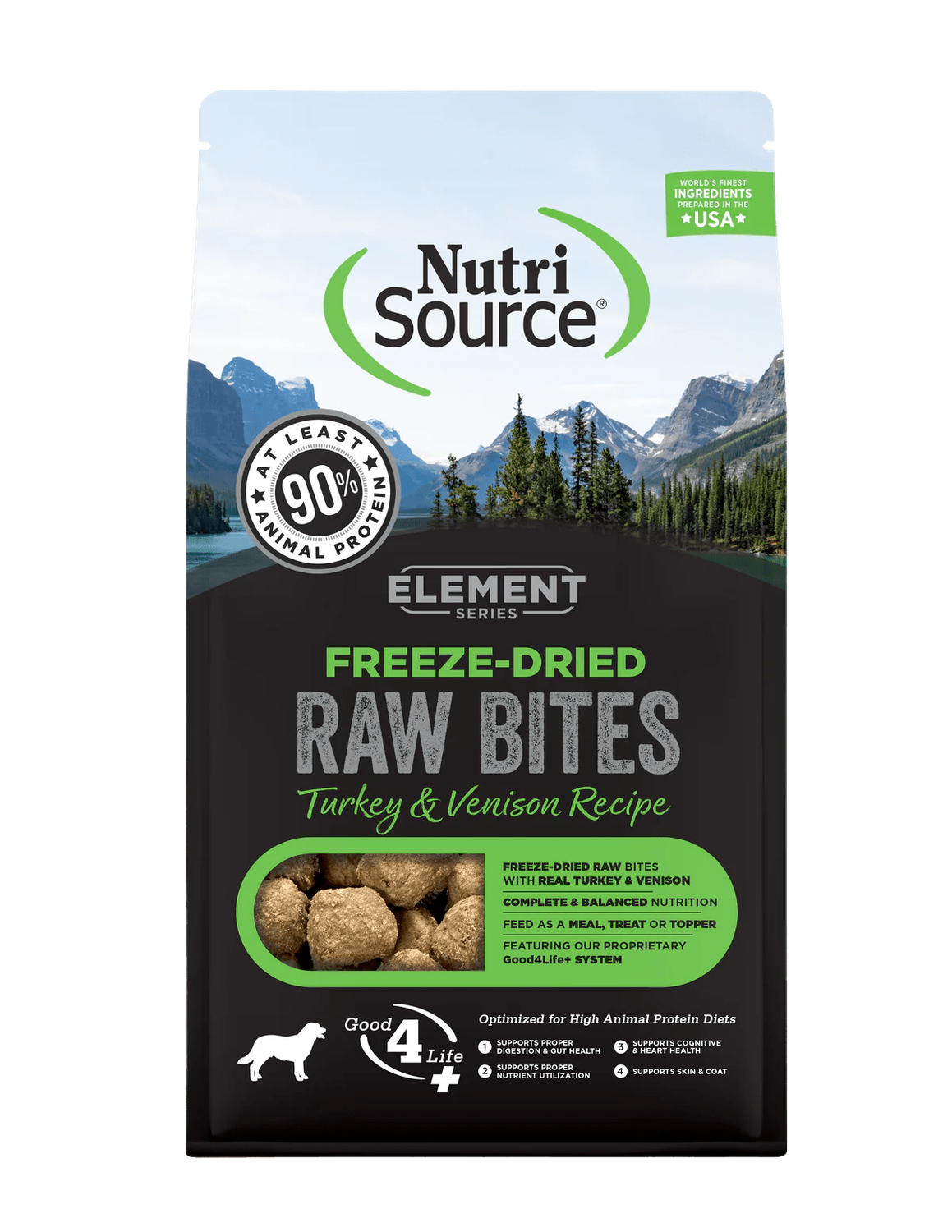 NutriSource Element Freeze Dried Turkey & Venison Dog Freeze Dried Raw Bites  8 / 10 oz.