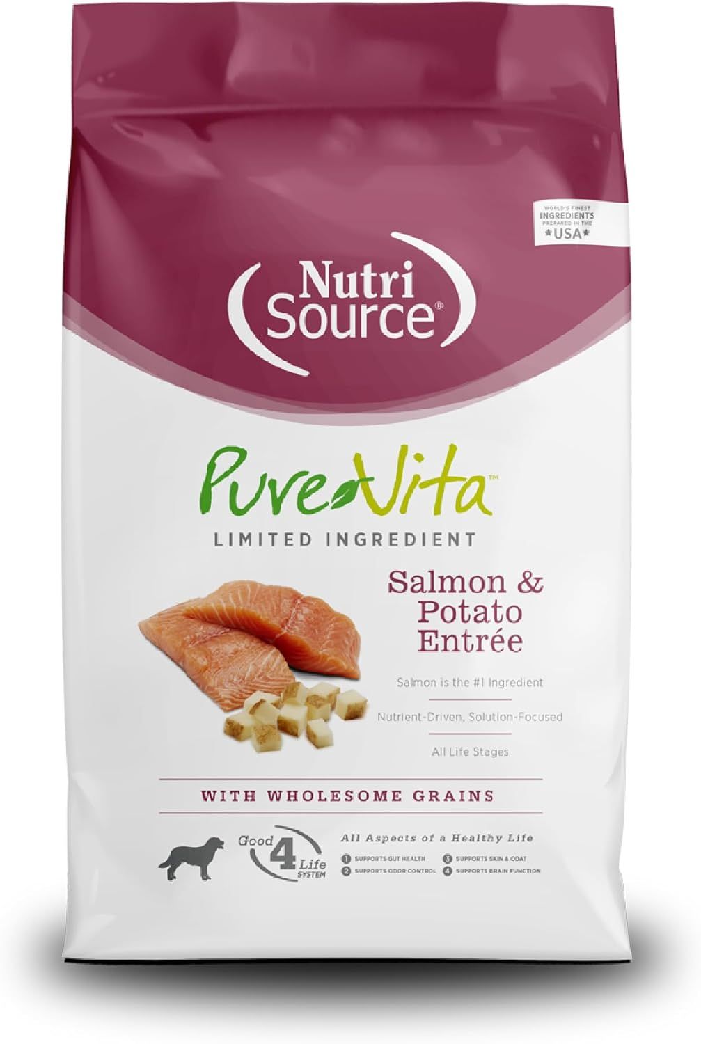 Pure Vita Salmon & Potato Dog Food  8 / 4 lbs.