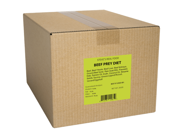 Steves Dog Food PREY Beef PAT Bulk 20 lb