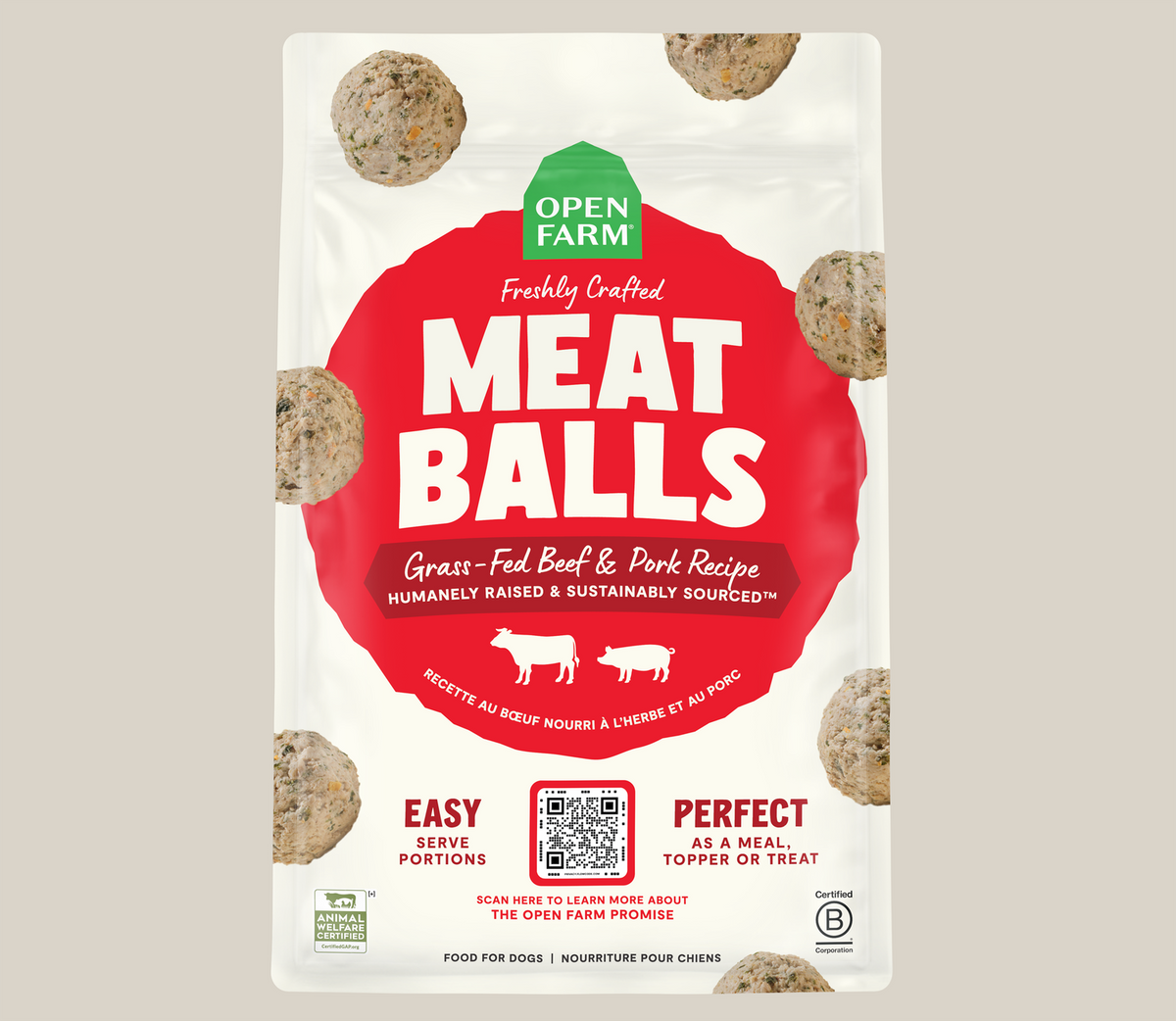 Open Farm Dog Food Meatball Beef Pork 36 oz