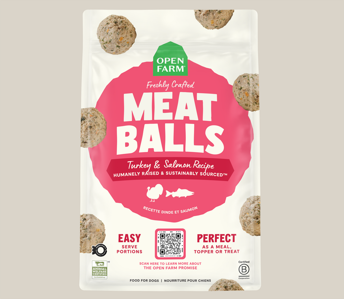Open Farm Dog Food Meatball Turkey Salmon 36 oz