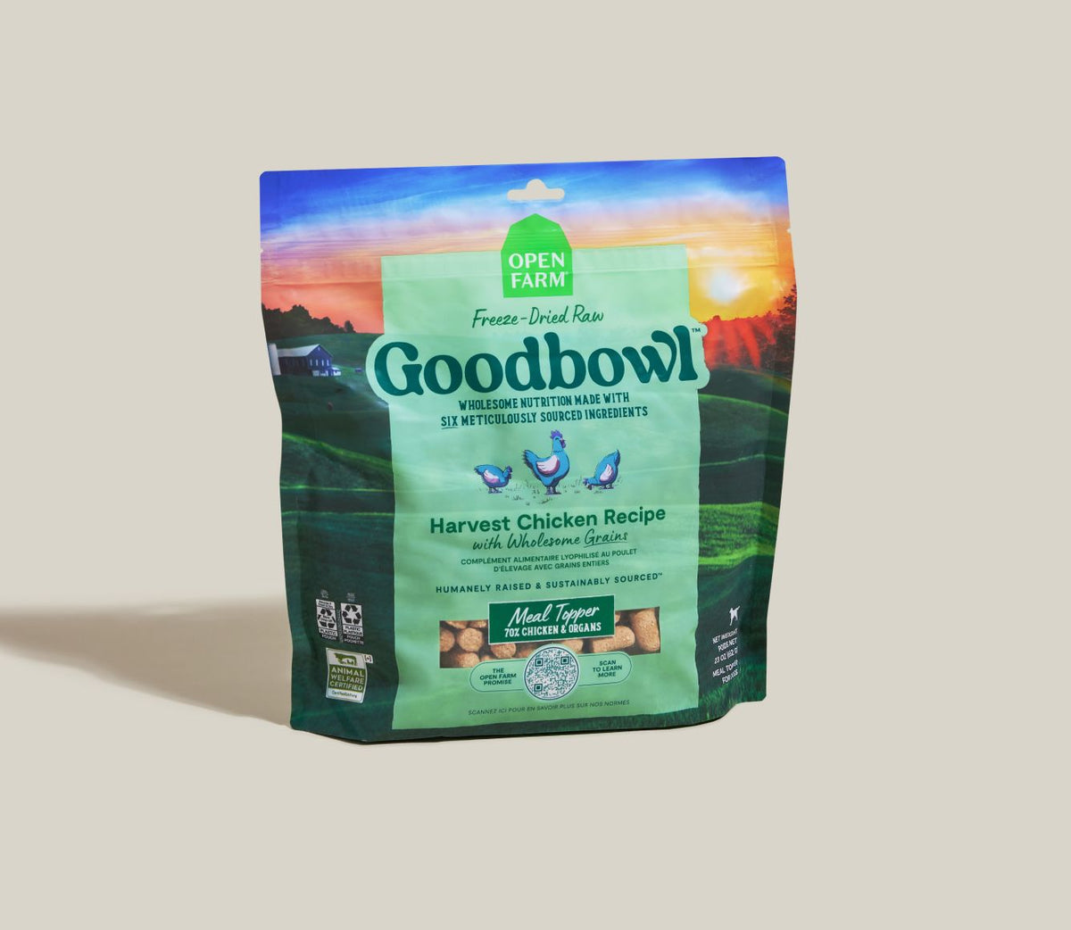 Open Farm Dog Freeze Dried Good Bowl Harvest Chicken 23 oz