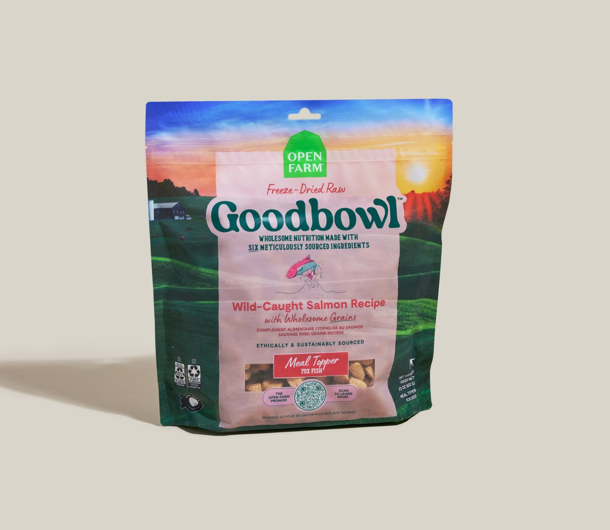 Open Farm Dog Freeze Dried Good Bowl Wild Salmon 8 oz