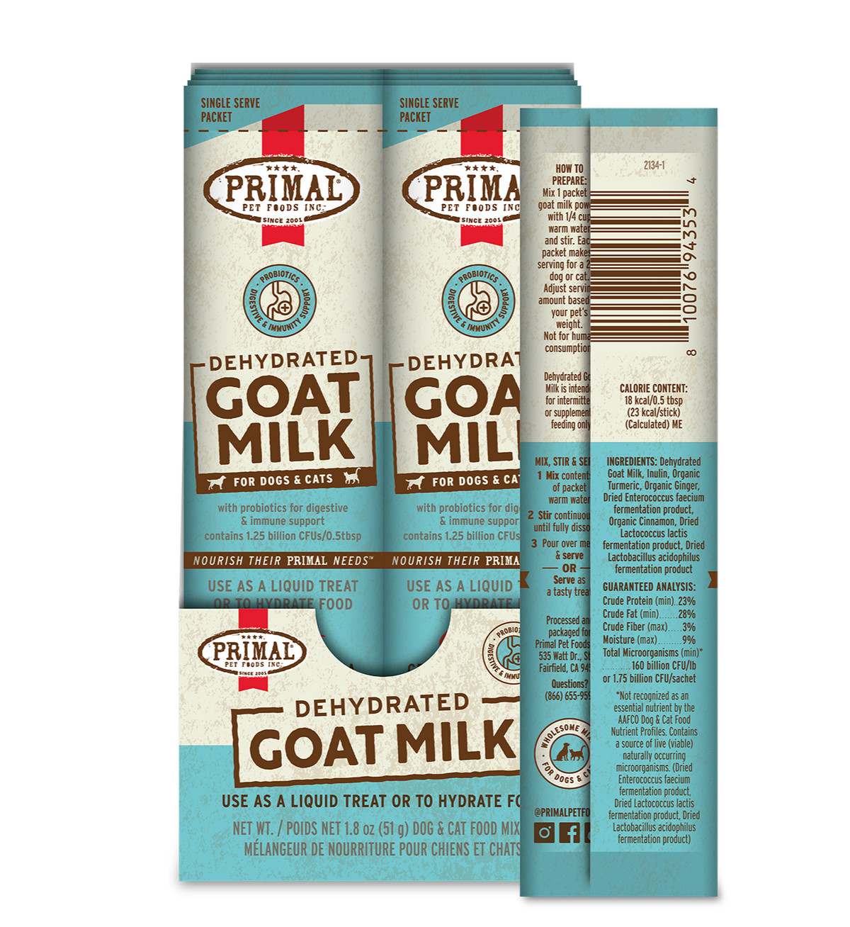 Dehyrdated Primal Goat Milk 5.2oz