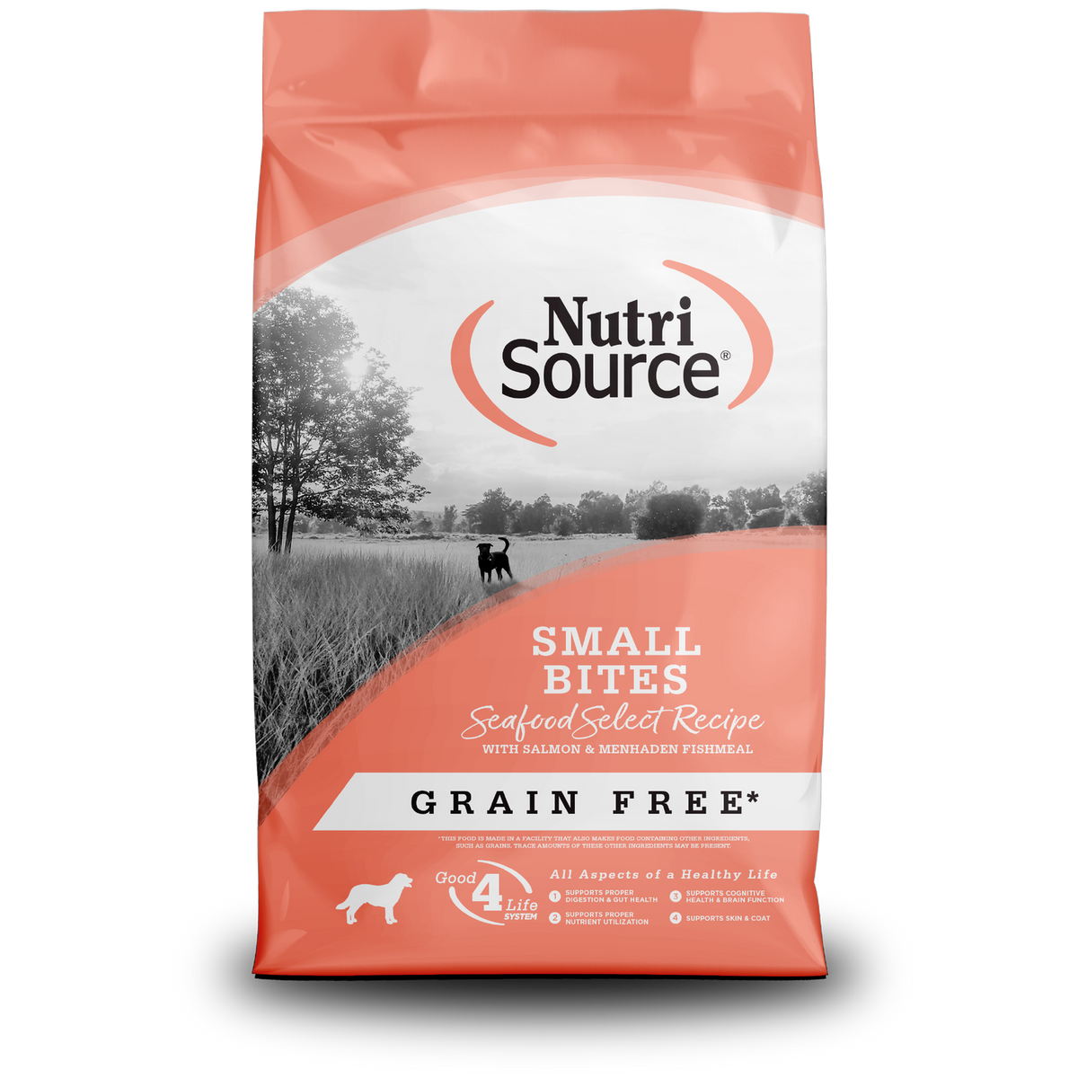 NutriSource Grain Free Seafood Select Small Bites Dog Food  12 lbs.
