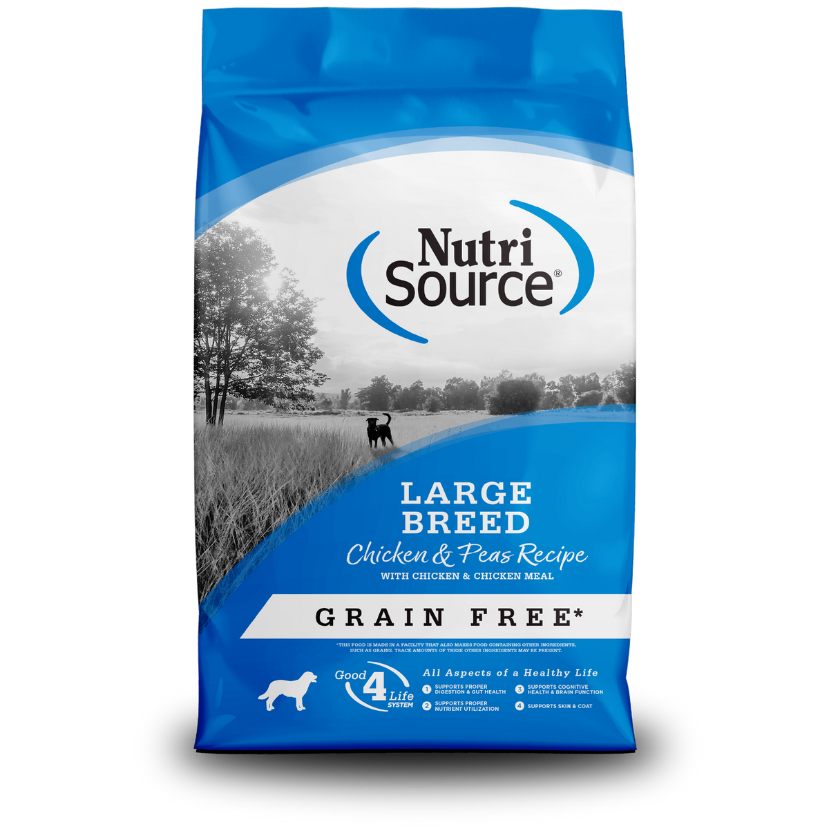 NutriSource Grain Free Large Breed Chicken & Pea Dog Food  26 lbs.