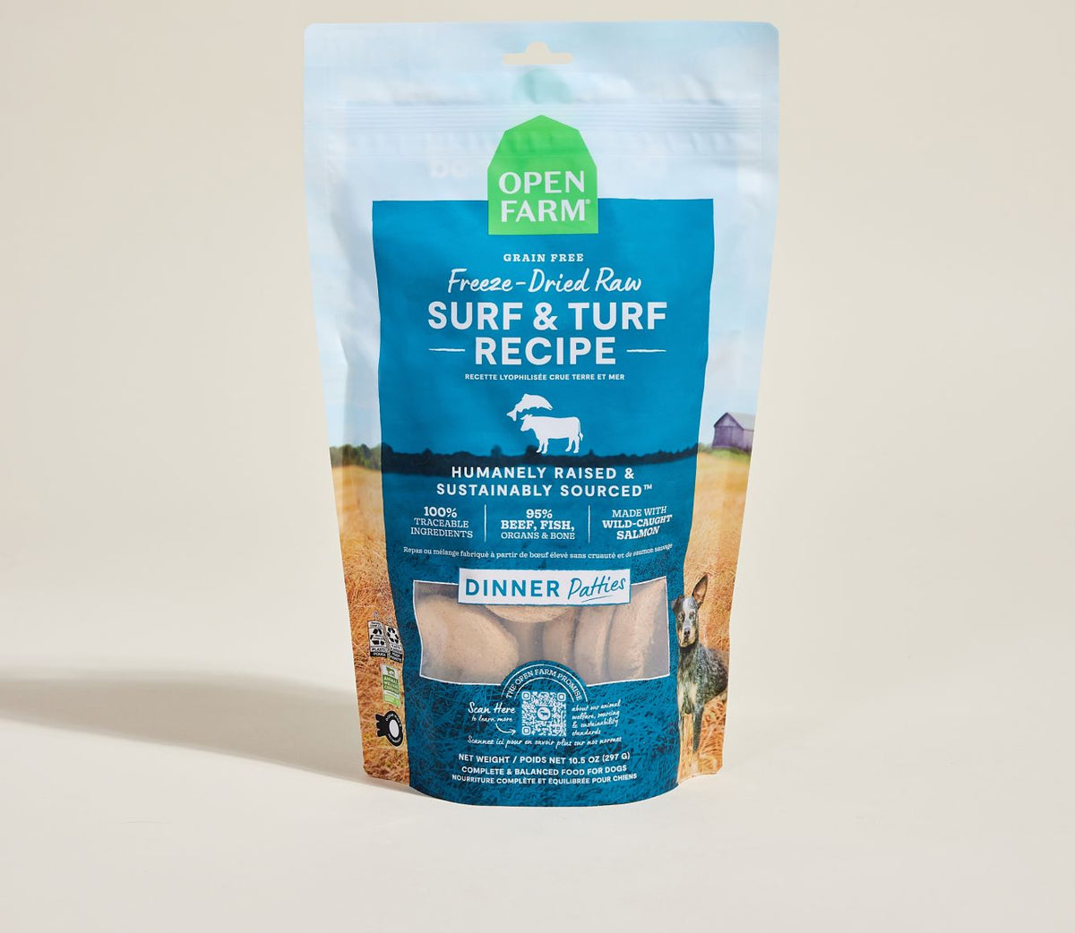 Open Farm Dog Freeze Dried PAT SURF TURF 17.5 oz