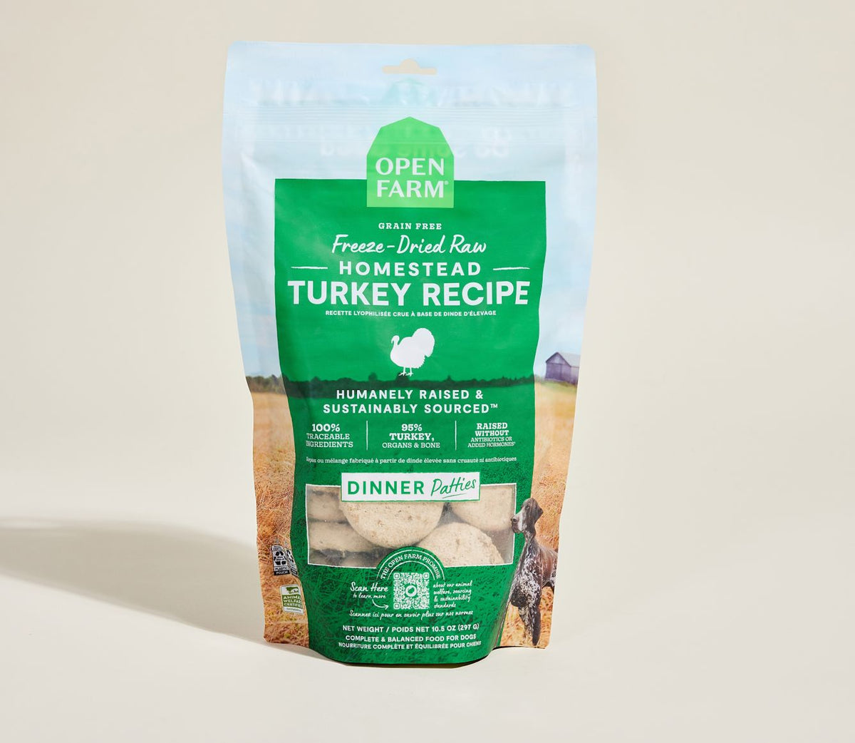 Open Farm Dog Freeze Dried PAT Homestead Turkey 17.5 oz