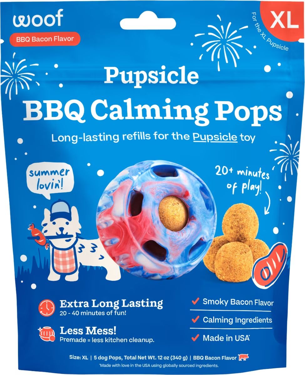 WOOF Dog POP Calming Extra Large BBQ 12 oz