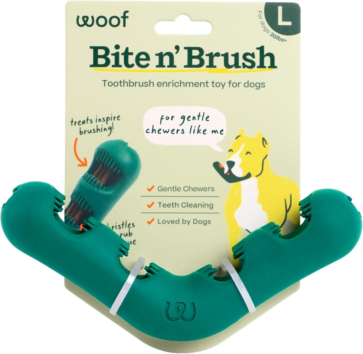Woof Dog Brush & Bite LG