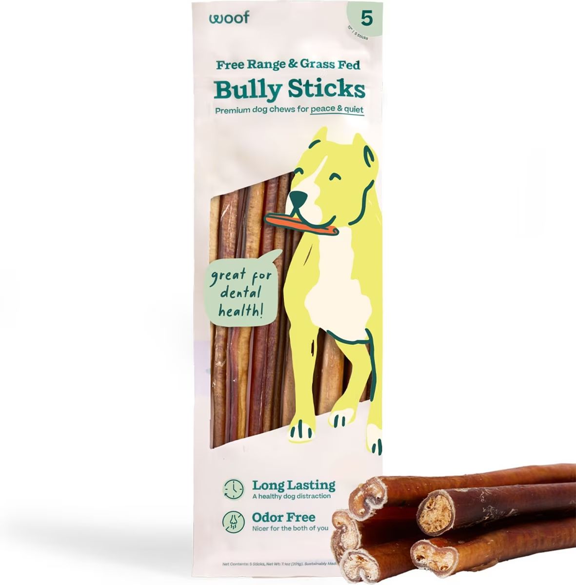 Woof Dog BullySafe Chew 12" 5-Pack