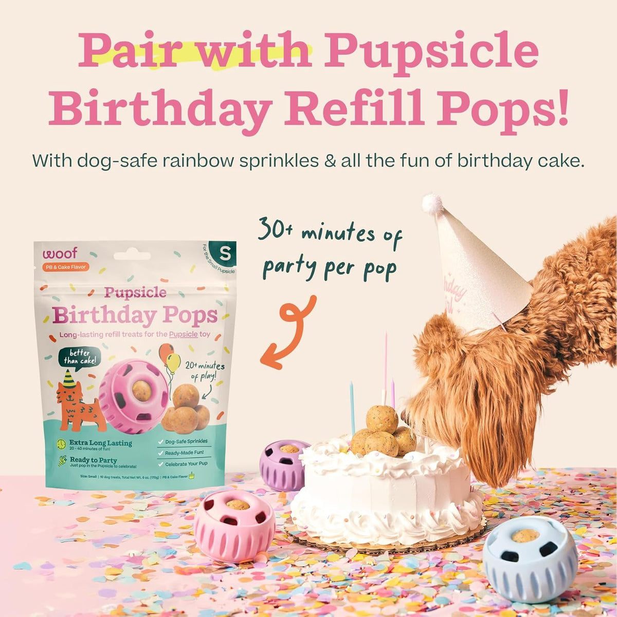 Woof Dog Pupsicle Birthday BLU Extra Large
