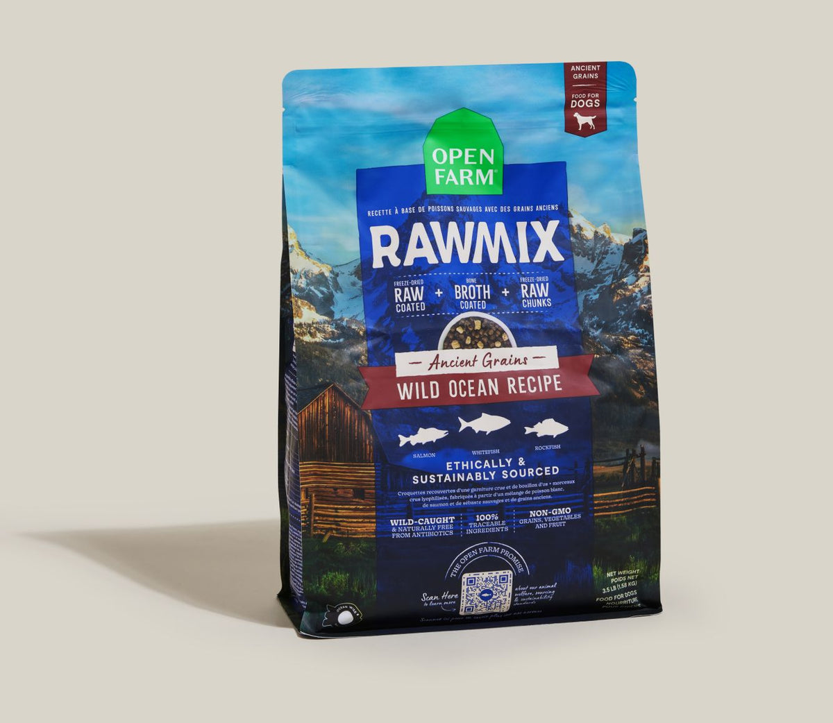 Open Farm Dog Raw Mix ANCT Wild Ocean 3.5 lb