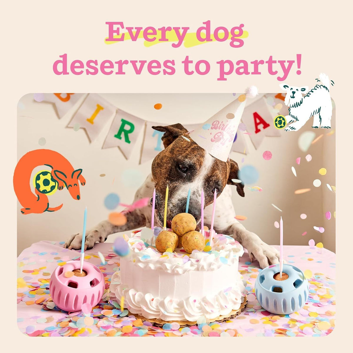 Woof Dog Pupsicle Birthday Pink Extra Large