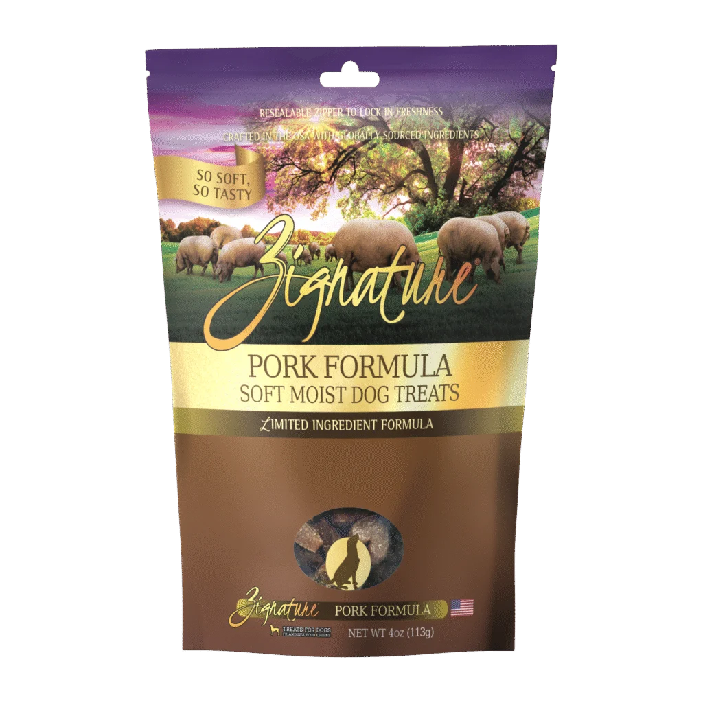 Zignature ZIGNA Dog Soft Treat Grain Free Pork 4 oz