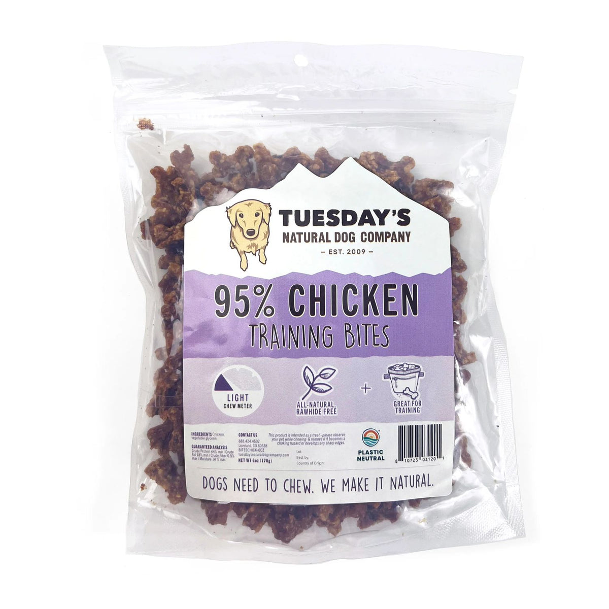 Tuesday's 95% Chicken Training Bites 6oz