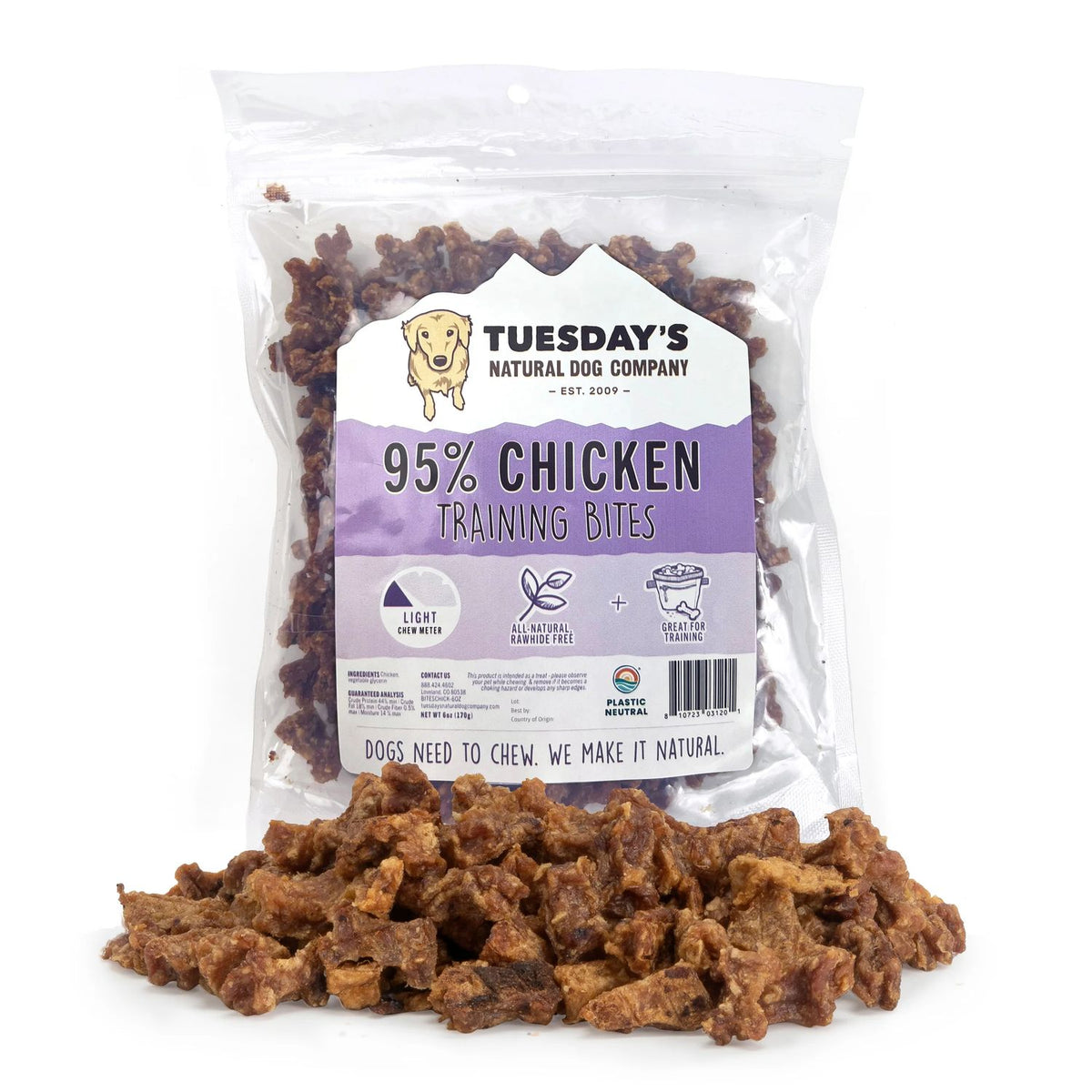 Tuesday's 95% Chicken Training Bites 6oz