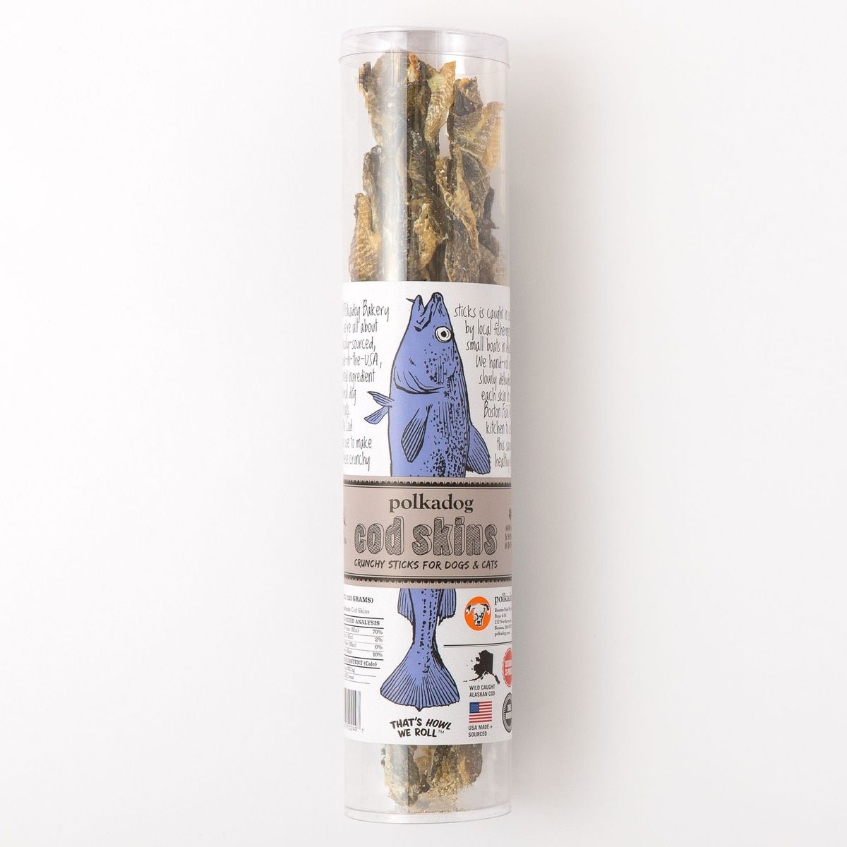 Polkadog POLKA Dog COD Skin Jerky 4.7 oz TUBE