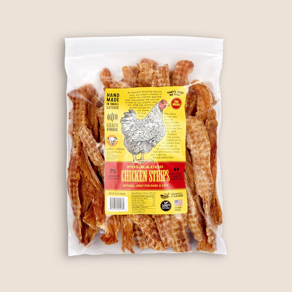 Polkadog POLKA Dog Chicken STRP Jerky 2 lb Bulk