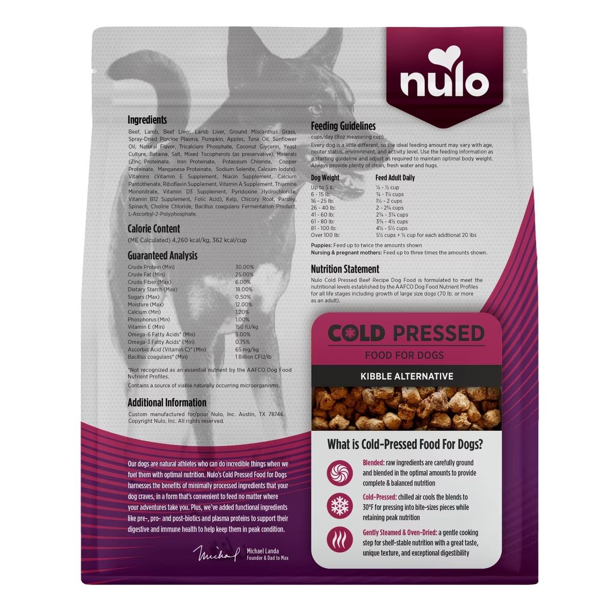 Nulo Cold Pressed Adult & Puppy Beef 2lbs