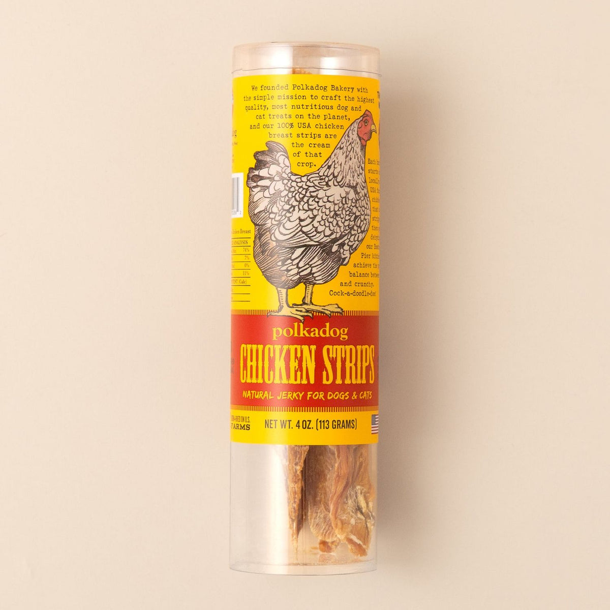 Polkadog POLKA Dog Chicken STRP Jerky 4 oz TUBE