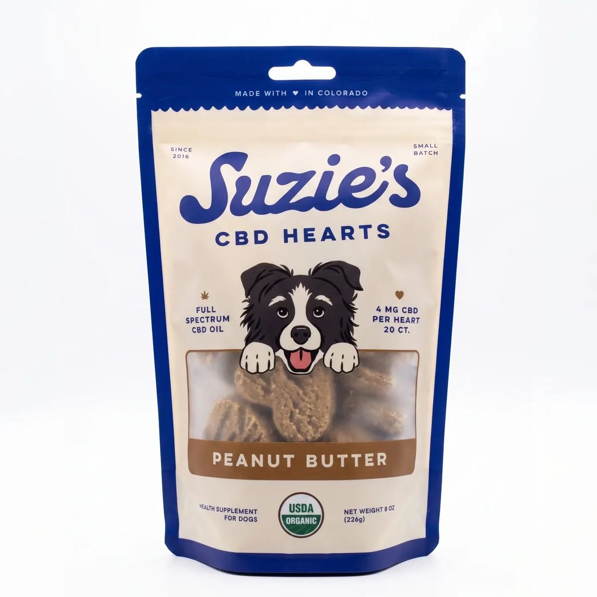 Suzie's CBD Peanut Butter 4mg Hearts