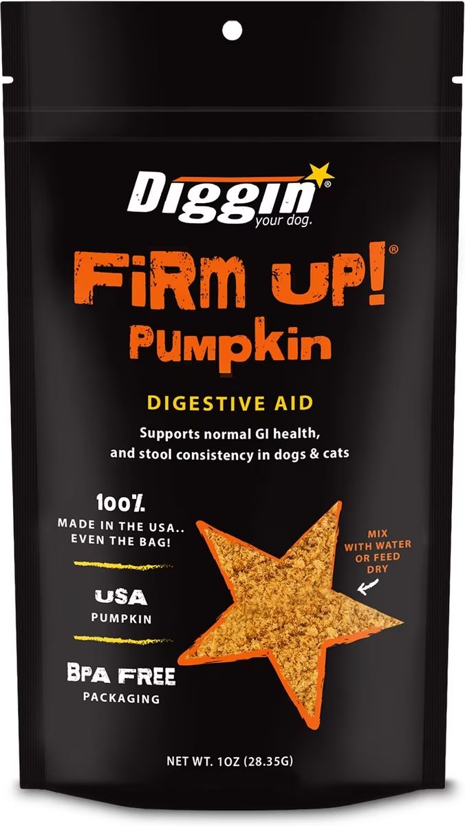 Diggin your dog Firm Up! Pumpkin Digestive Aid 1oz