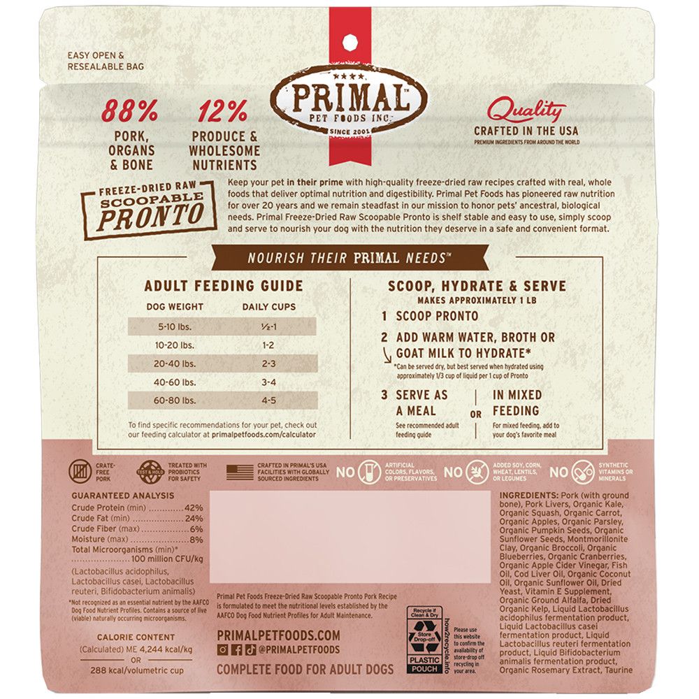 Primal CF PRONTO Pork 1 lb