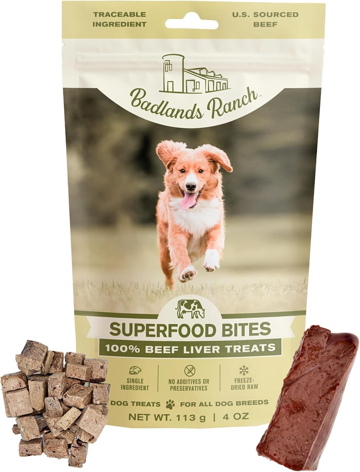 Badlands Ranch BLR Dog SUPRFD BTS Beef LVR 4 oz