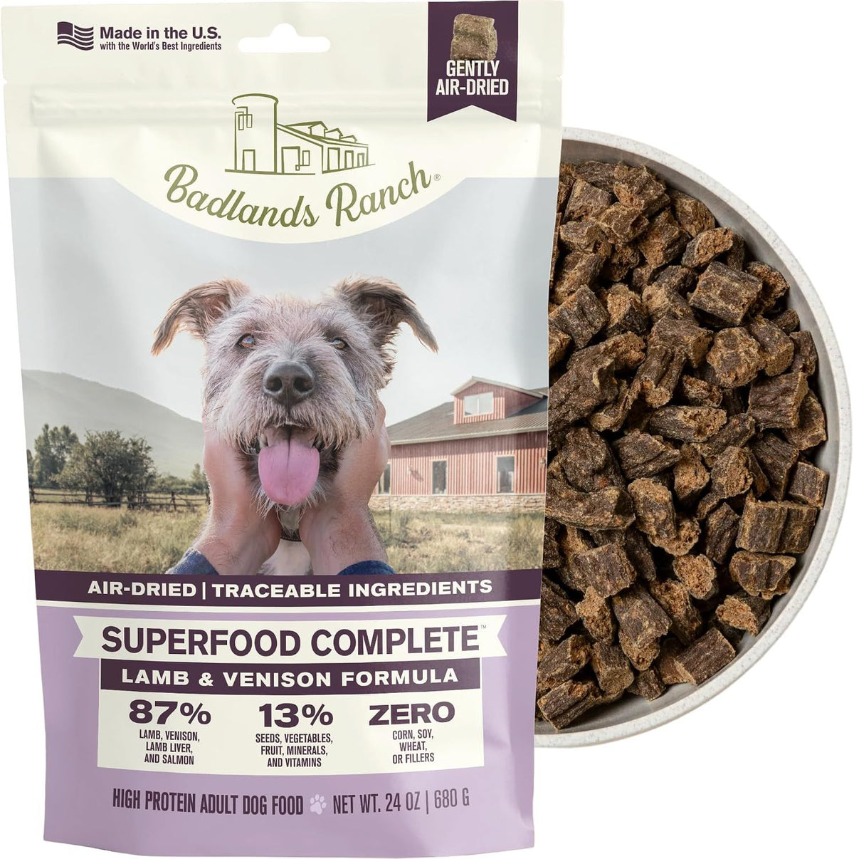 Badlands Ranch BLR Dog SUPRFD Lamb Venison 24 oz
