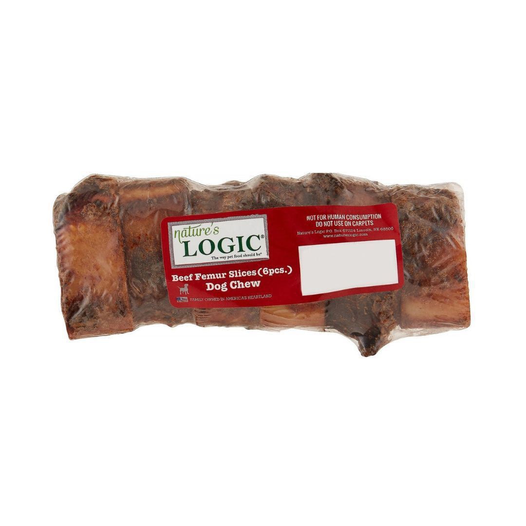 Natures Logic NLOGIC Dog Beef FEMUR SLC 1" 6 Count