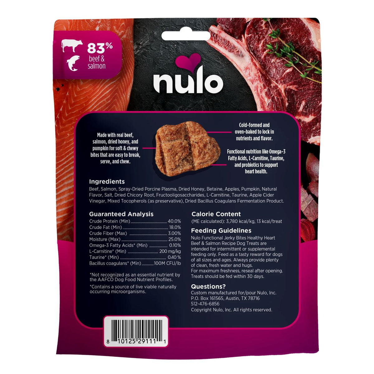 Nulo Dog FUNCTL Grain Free Jerky Heart 5 oz