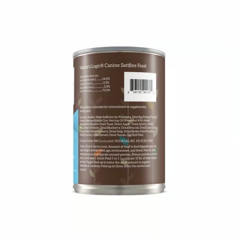 Natures Logic NLOGIC Dog Sardine 13.2 oz
