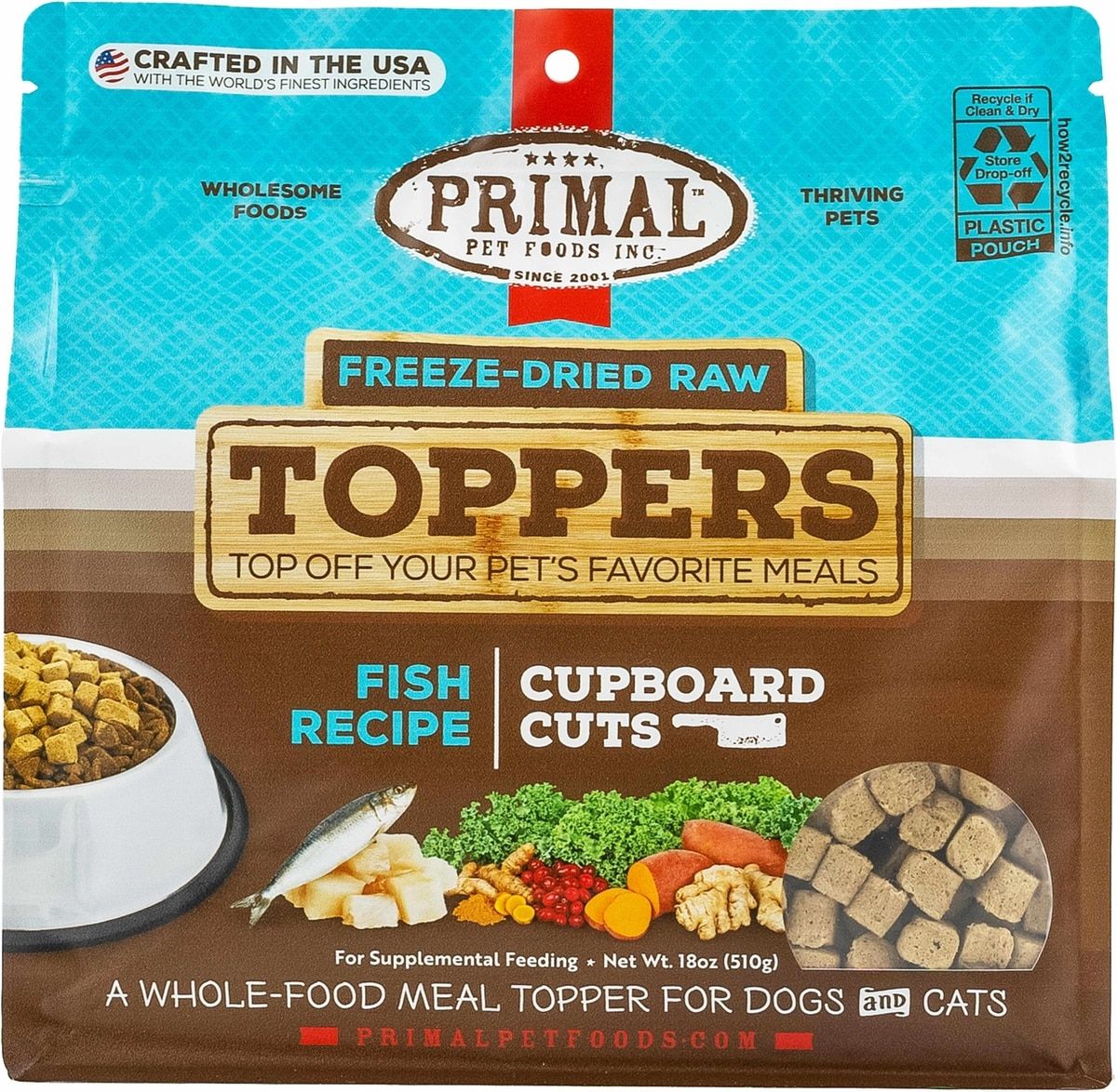 Primal Dog Cupboard Freeze Dried Fish 18 oz