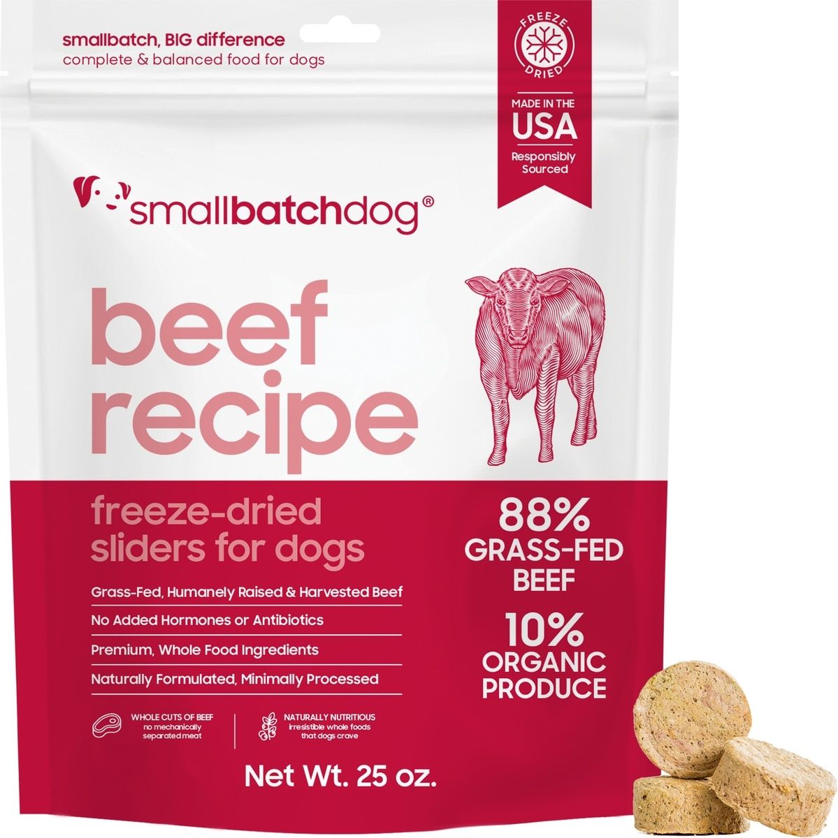 Small Batch Dog Freeze Dried Beef Sliders