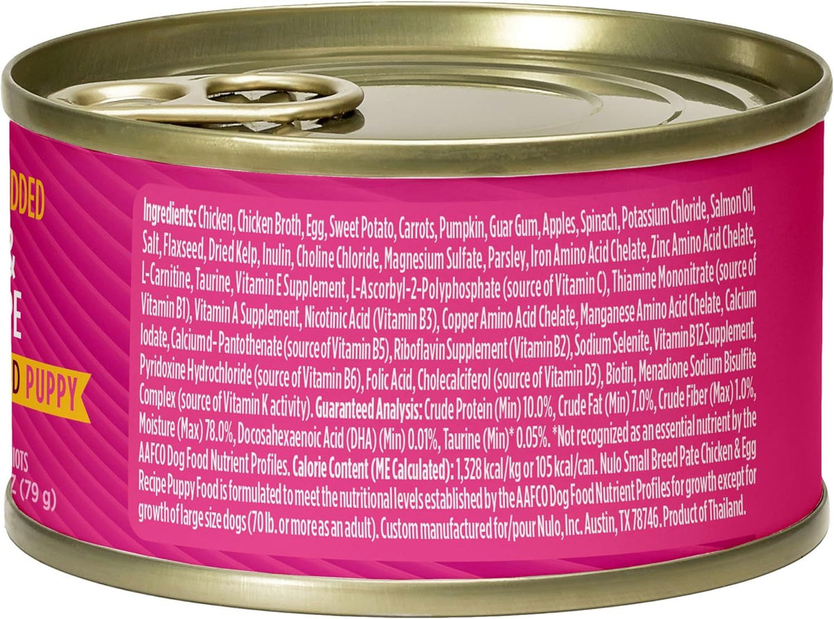 Nulo Dog SBR Puppy PATE Grain Free Chicken 2.8 oz
