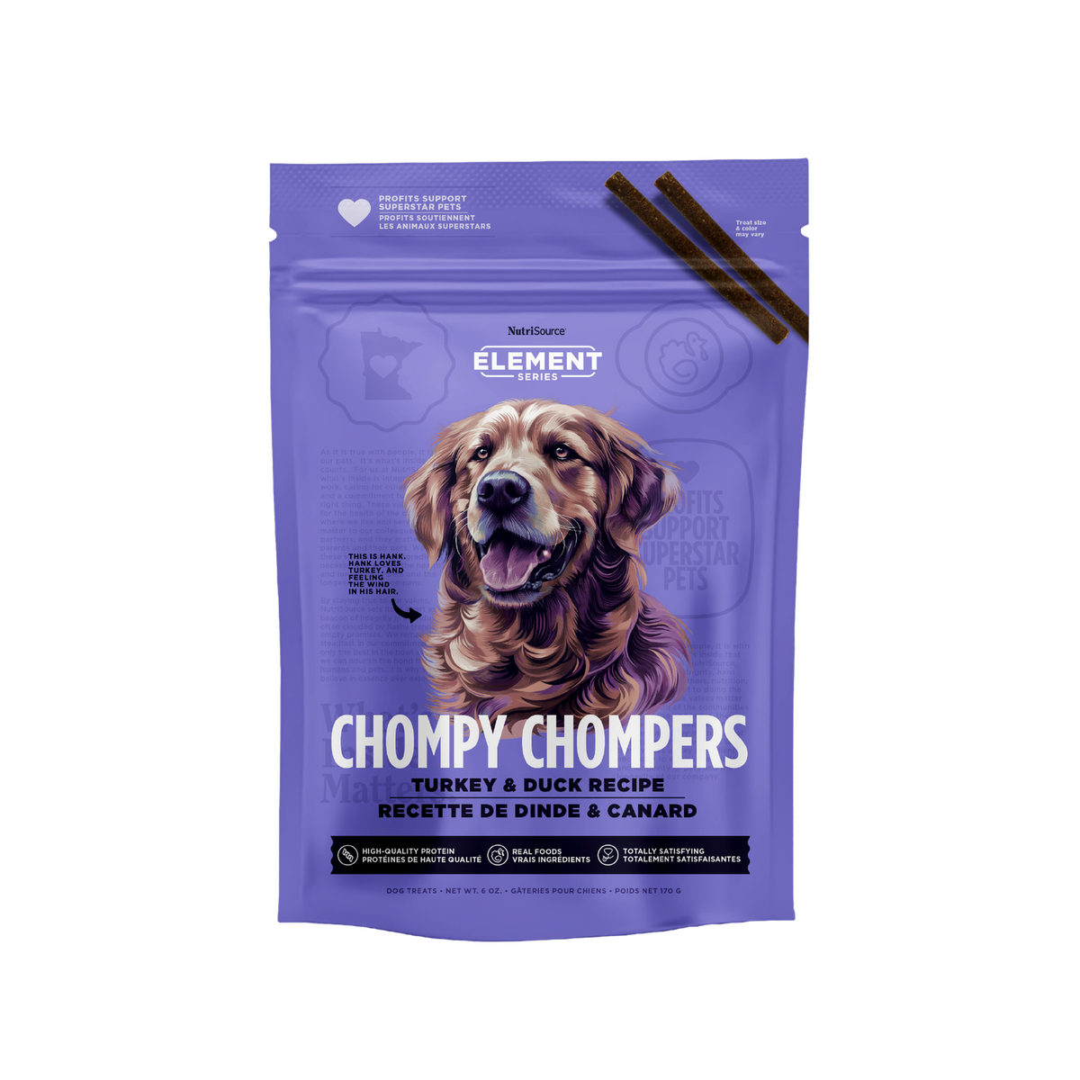 Nutri Source Chompers Turkey & Duck Treats 6oz