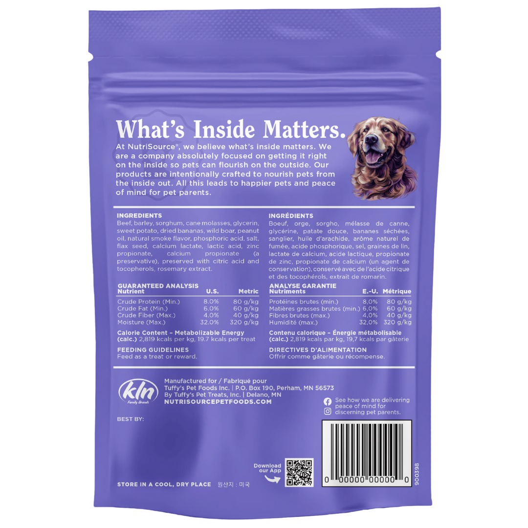 Nutri Source Chompers Beef & Boar Treats 6oz