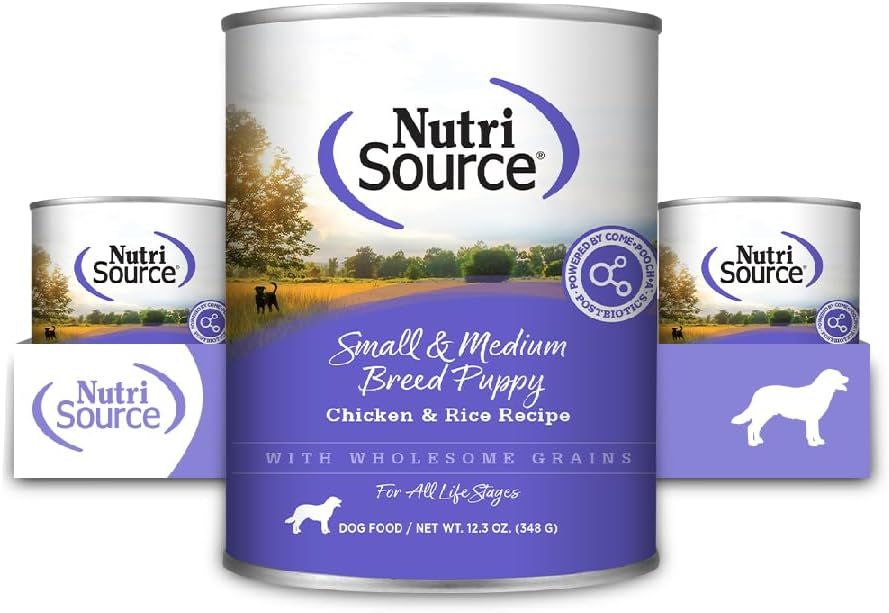 NutriSource Chicken & Rice Small & Medium Breed Puppy Food Cans  12 / 12.3 oz