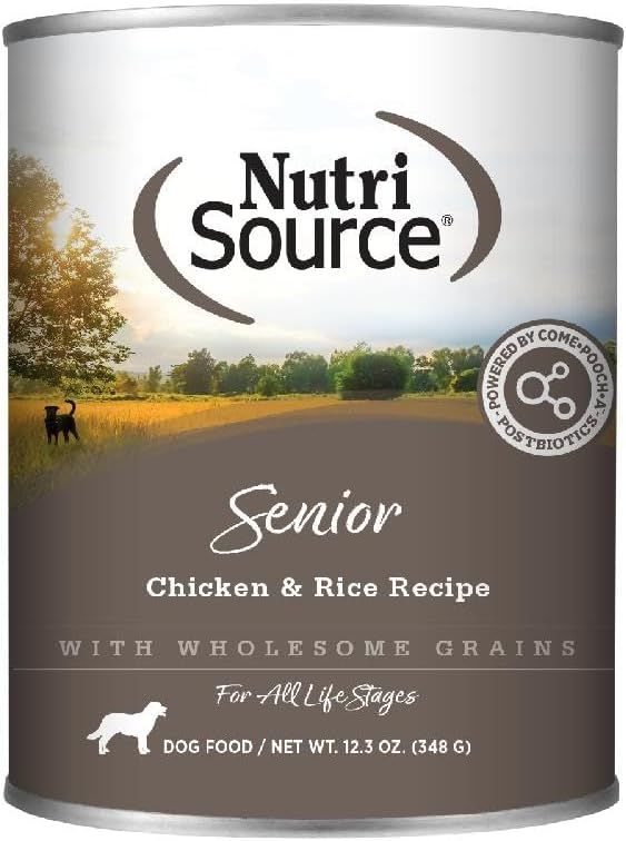 NutriSource Chicken & Rice Senior Dog Food Cans  12 / 12.3 oz