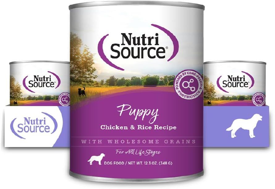 NutriSource Chicken & Rice Puppy Food Cans  12 / 12.3 oz