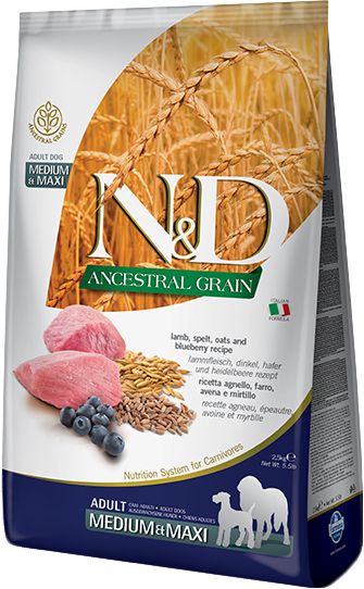 Farmina Ancestral Grains Lamb & Blueberry Medium & Maxi Dog 26.5lb