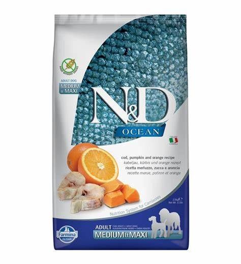 Farmina N&D Pumpkin Cod and Orange Recipe/ Medium & Maxi Dog