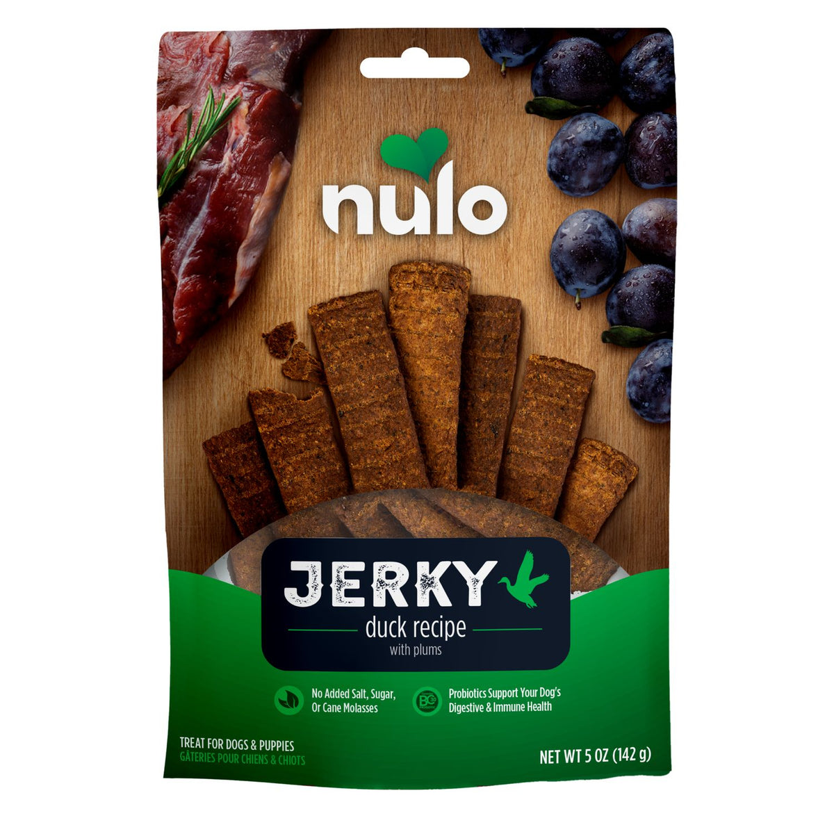 Nulo Freestyle Dog- Jerky Strips Grain Free- Duck 5oz