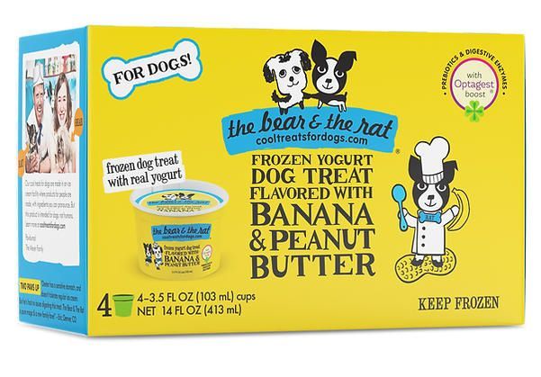 The Bear & Rat Frozen Yogurt 3.5oz 4pk- Banana & Peanut Butter