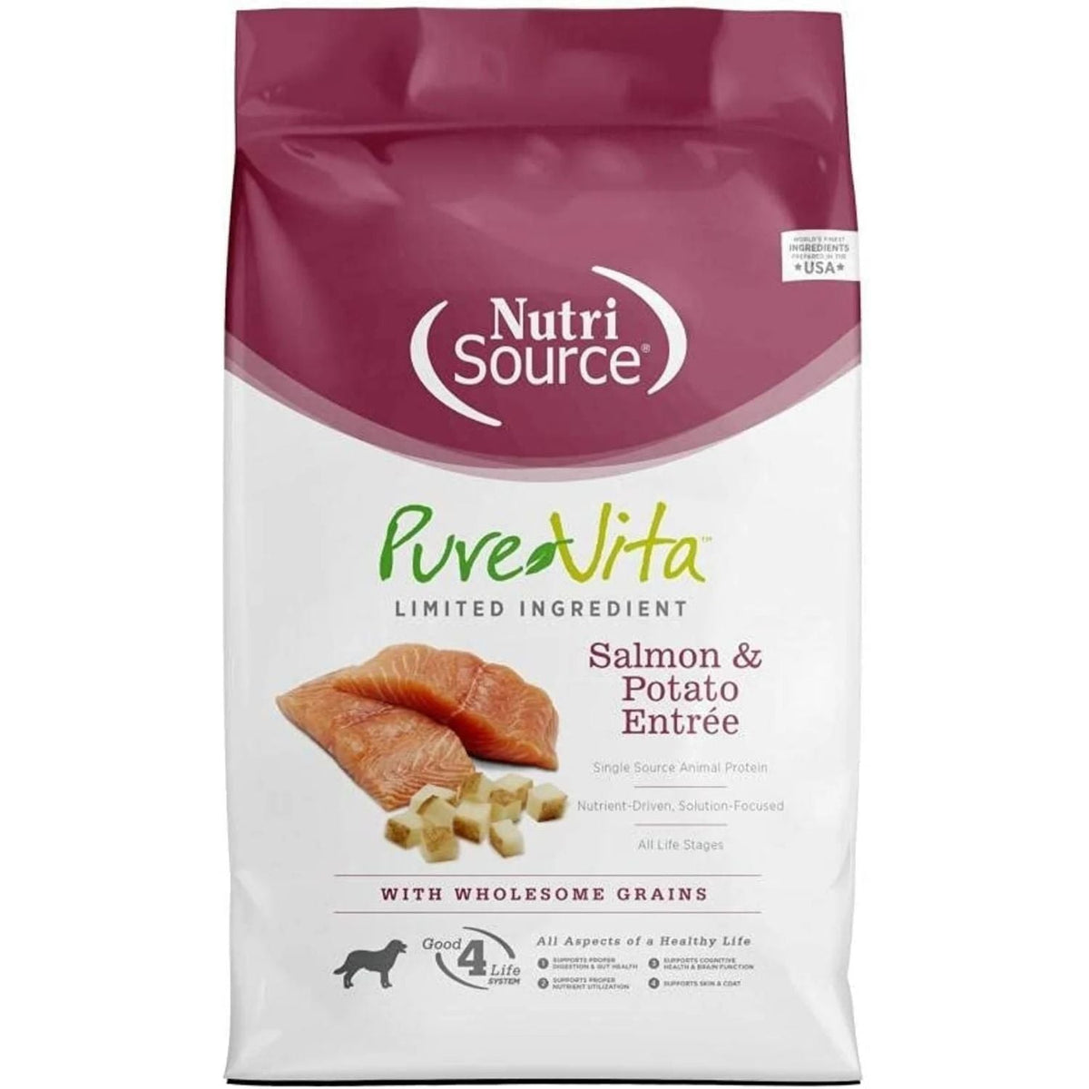 Pure Vita Salmon & Potato Dog Food  12 lbs.